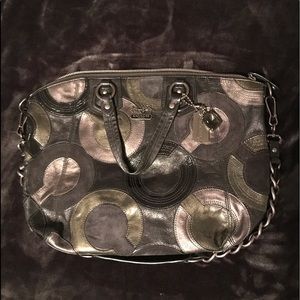 Coach Claire leather patchwork shoulder bag